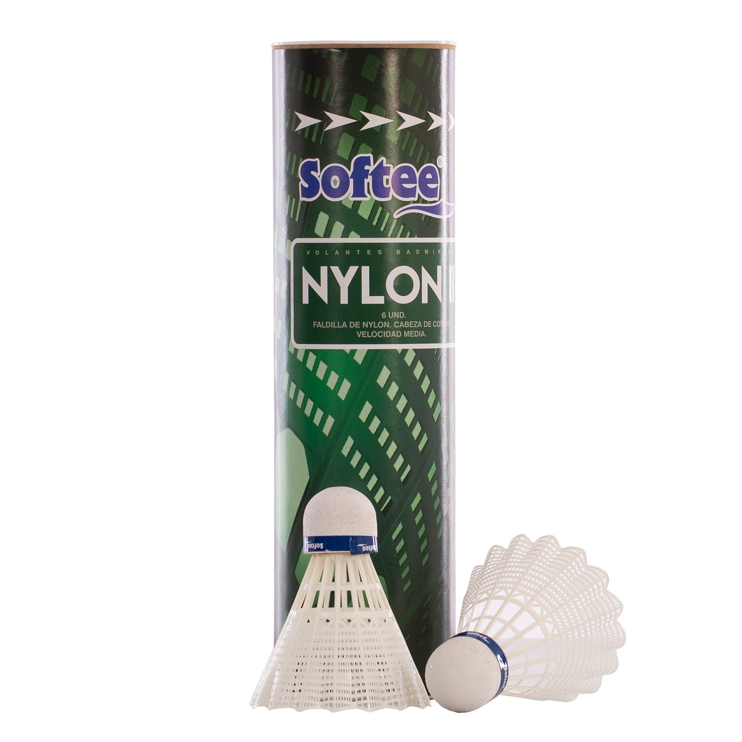 Volantes Badminton Softee Nylon Ii 6Uds