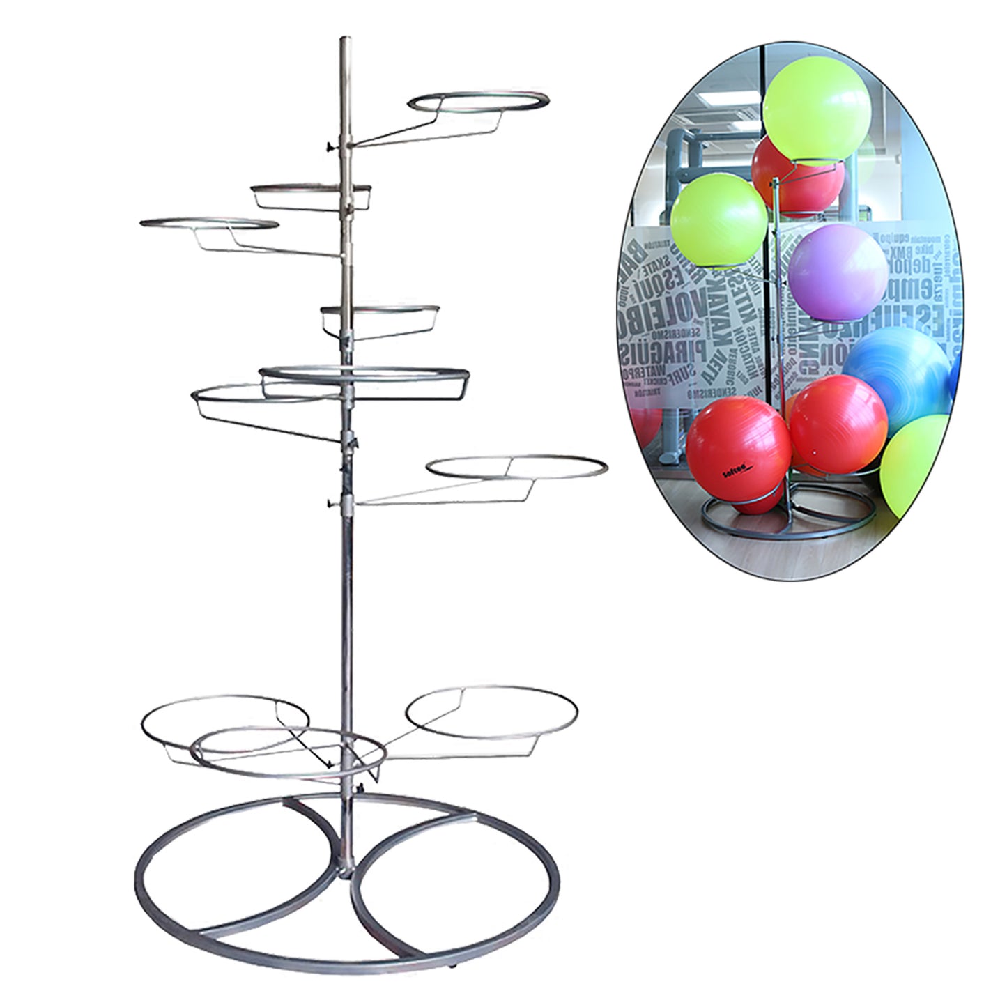 Soporte Pelotas Gigantes -Pie-