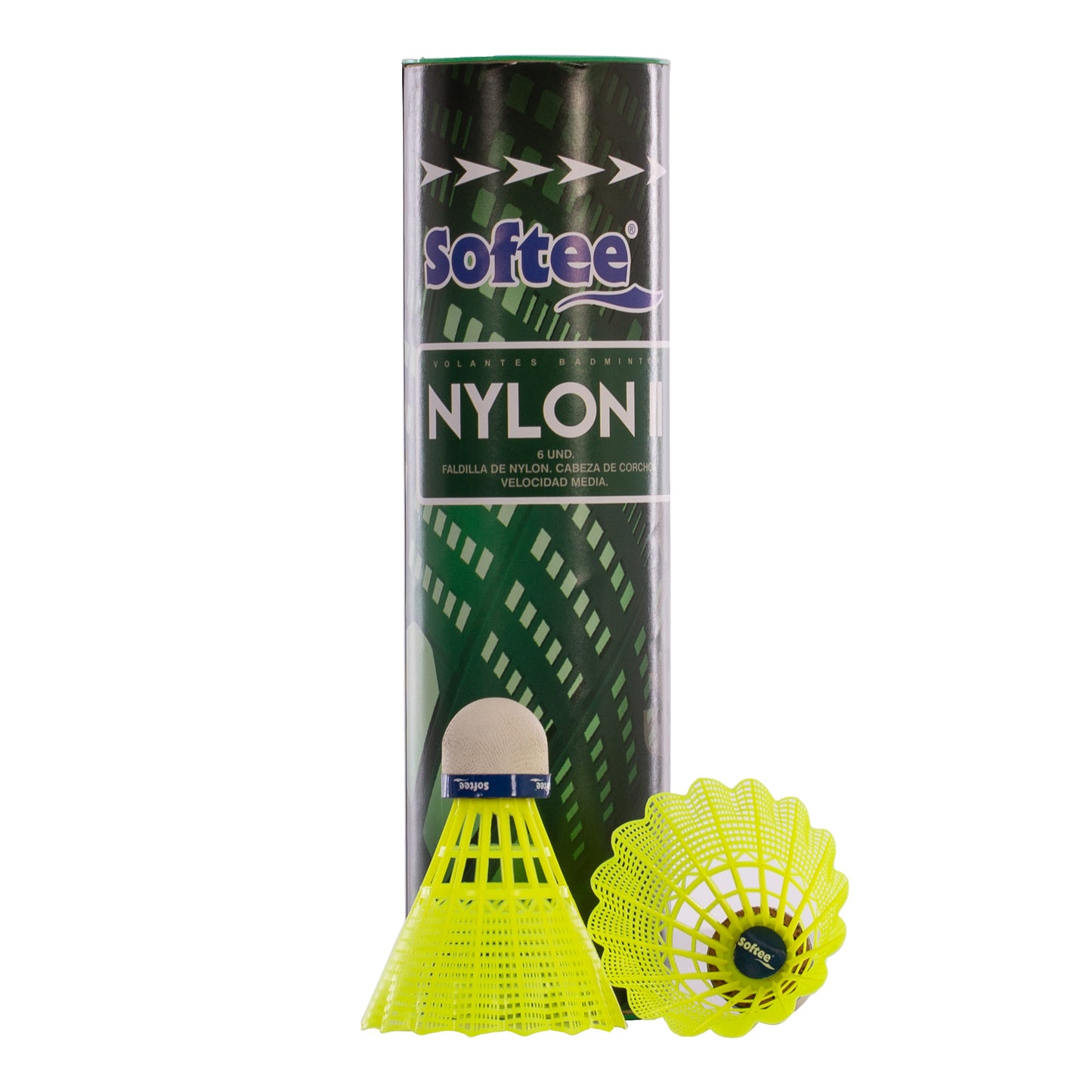 Volantes Badminton Softee Nylon Ii 6Uds