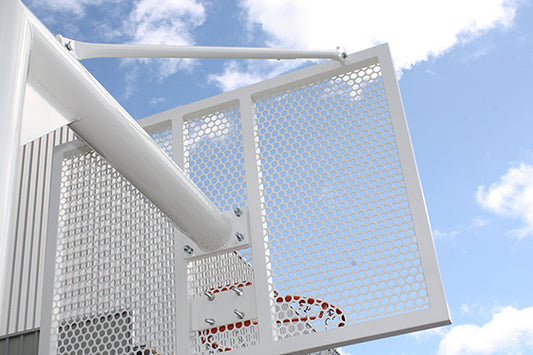 Juego Canastas Antivandalicas Minibasket New Tubo 114 Mm Lacada -Incluye Aros, Redes Y Tableros-