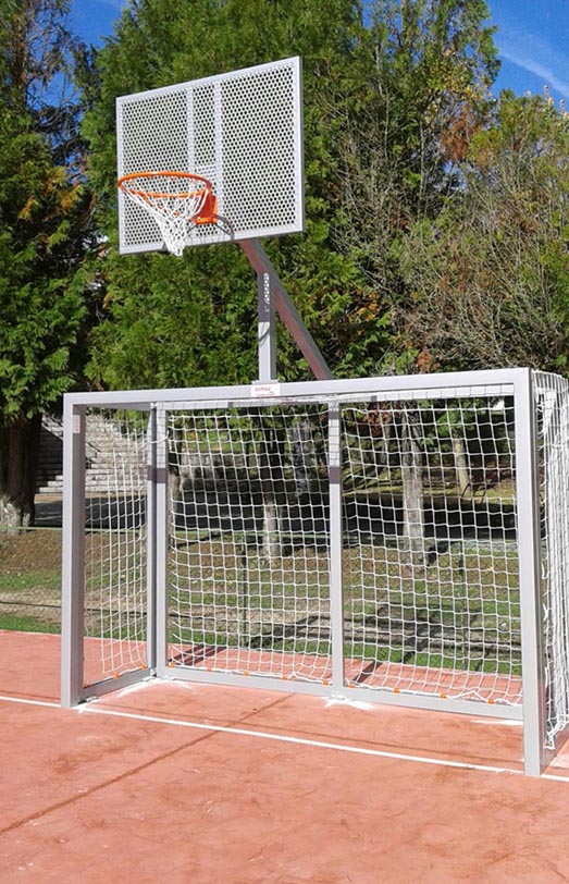 Juego Porterías F.Sala/Balonmano - Canasta Basket Gris