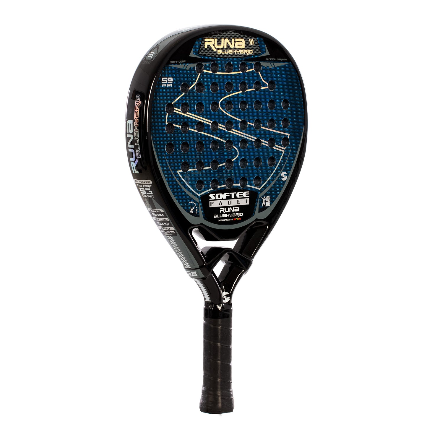 Pala Pádel Softee Runa Blue Hybrid