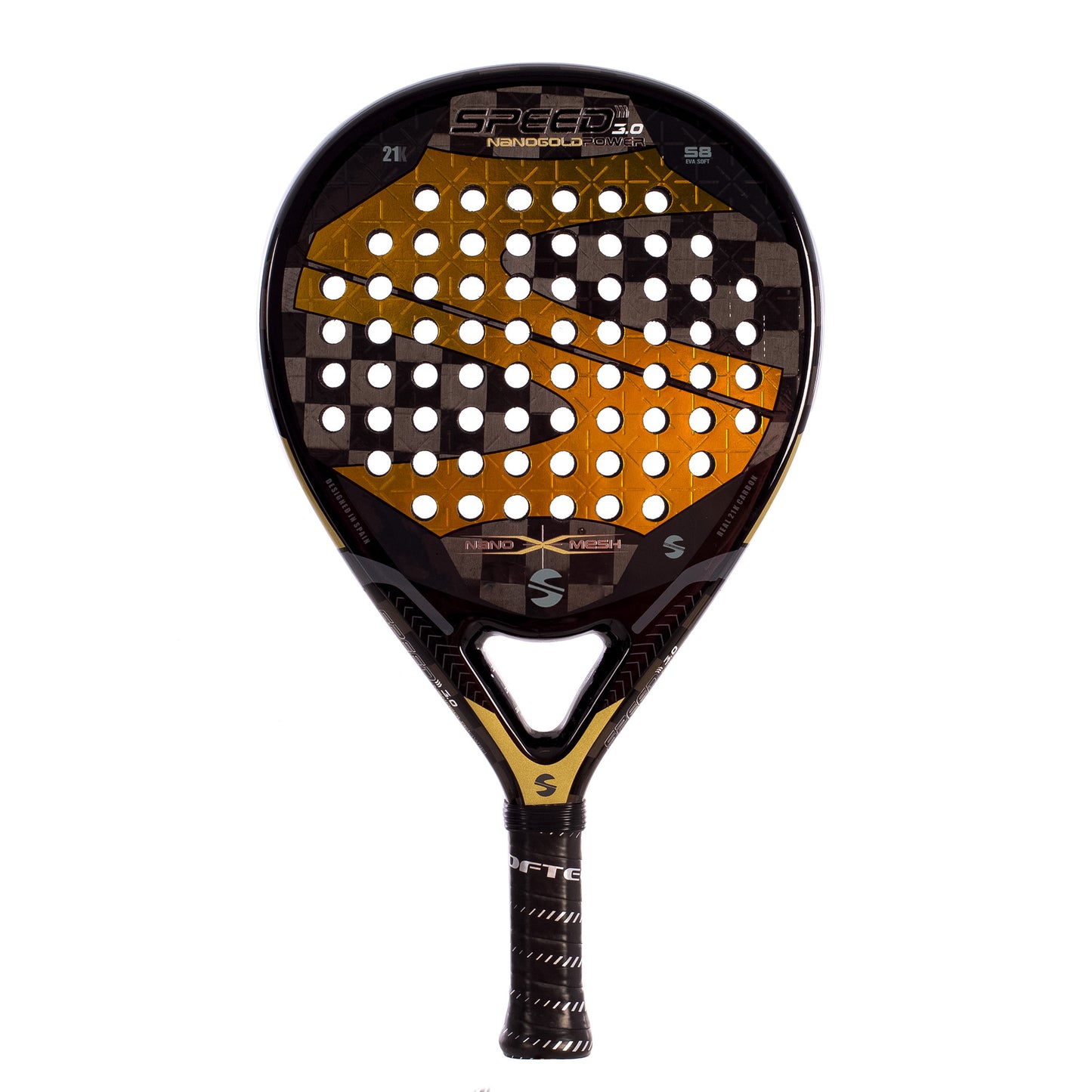 Pala Pádel Softee Speed Gold Power 3.0 Nano Mesh