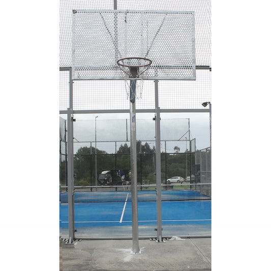 Jgo Canastas Antivandalicas Baloncesto New Tubo 114 Mm Galvanizadas -Incluye Aros, Redes Y Tableros-