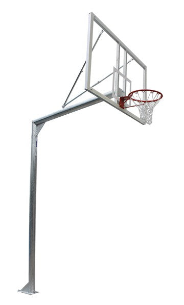 Jgo Canastas Galvanizadas Baloncesto Monotubo New Tubo 114 Mm Fijas Con Base Anclaje-Sin Tablero,Aro