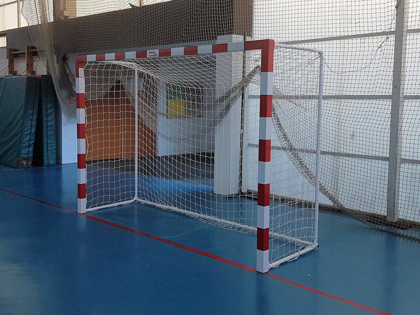 Juego Porterías F.Sala/Balonmano Metálicas Trasladables 80X80Mm Con Base De Tubo Redondo