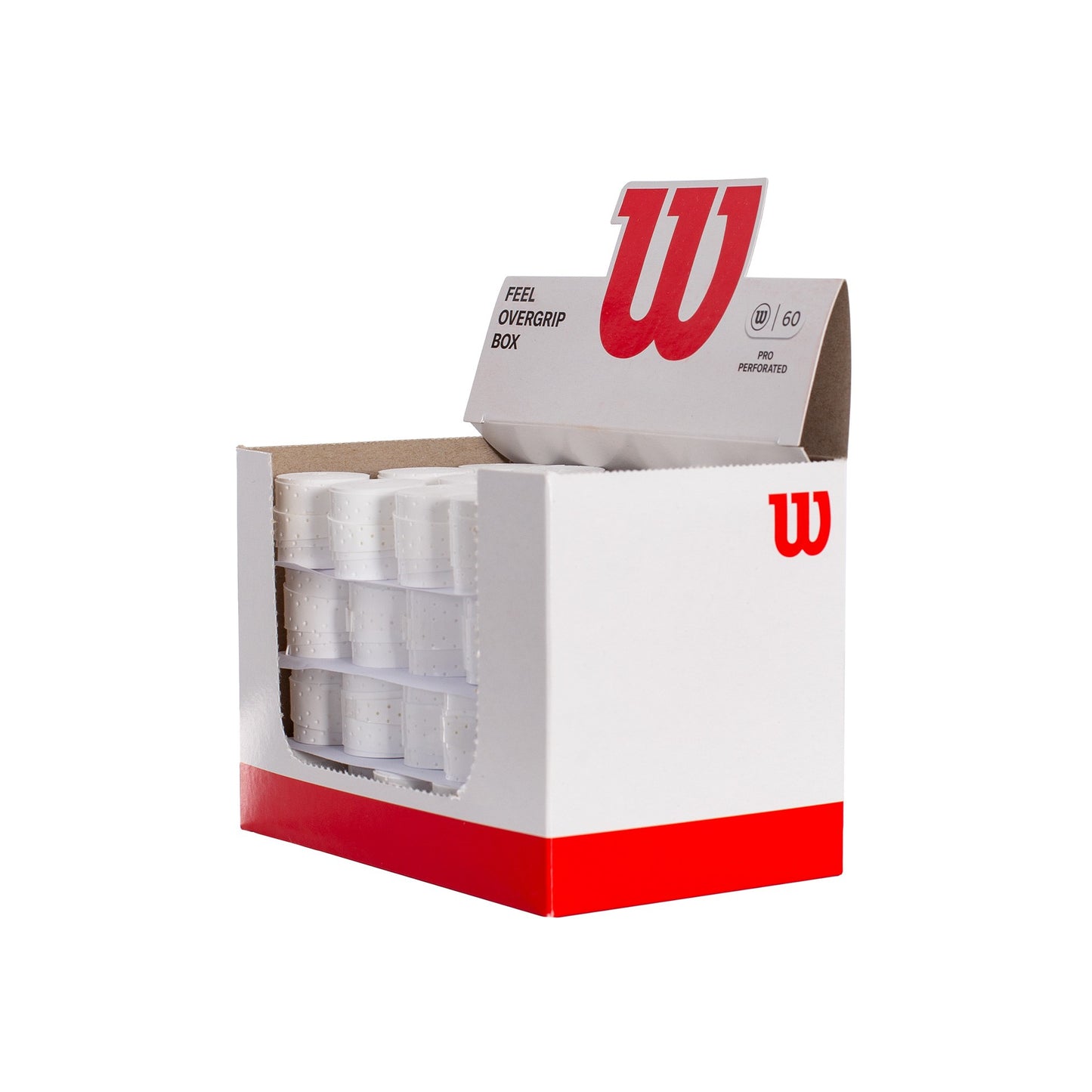 Caja 60 Overgrips Wilson Blanco Pro Perforados