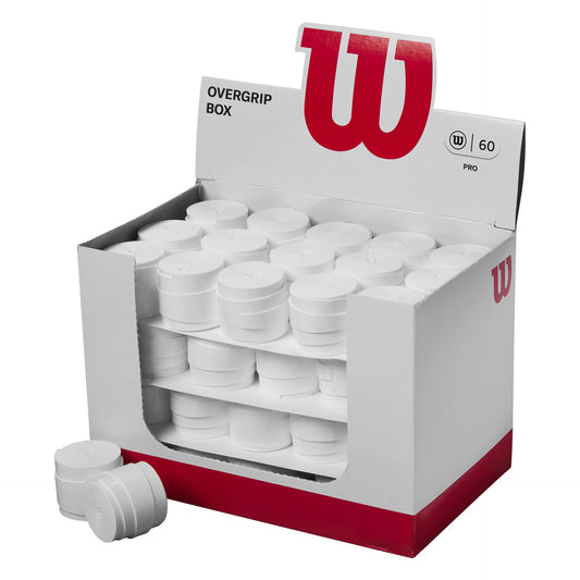 Caja 60 Overgrips Wilson Blanco Pro